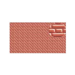 Slates 0399 4mm English Bond Brick Red Embossed Plasticard