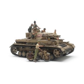 Tamiya 32208 Panzer IV Ausf. F Tank & Motorcycle Plastic Kit