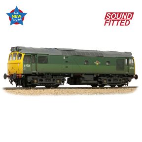 Bachmann 32-342SF OO Gauge Class 25/2 D7525 BR Two Tone Green Full Yellow Ends Weathered DCC Sound Fitted