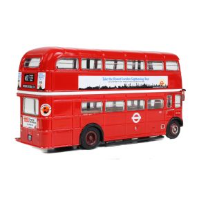 EFE E41703 OO Gauge AEC Routemaster RM1546 546CLT London Transport Red With Solid White Roundel New Cross Garage Night Route N82 Woolwich Arsenal Station