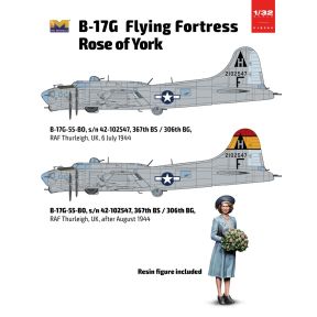 HK Models HK01E044 B17-G Flying Fortress 'Rose Of York' Limited Edition Scale Plastic Kit