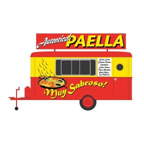 HO Gauge Paella Food Trailer