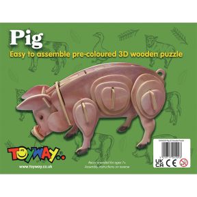 Toyway TWW4209 3D Wooden Puzzle Pig