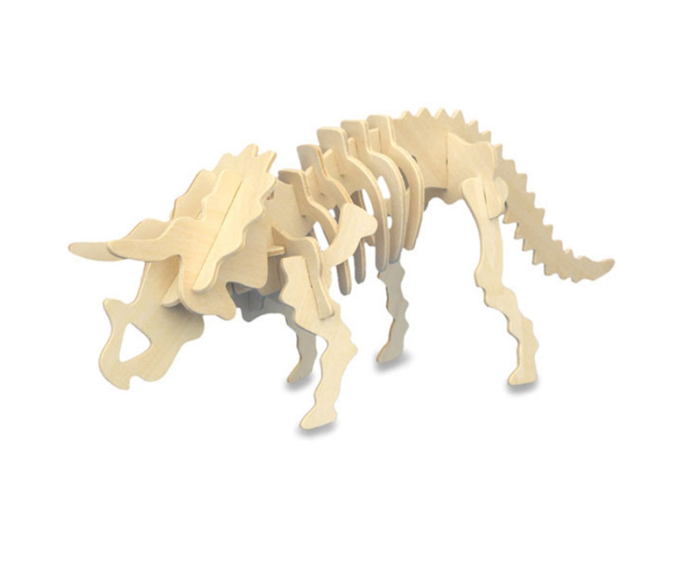Quay J001 Triceratops Woodcraft Construction Kit Wooden Kits