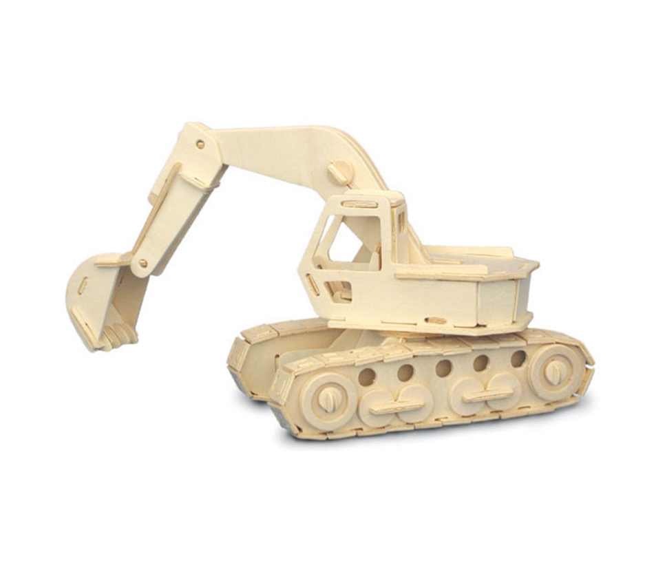 Quay P043 Excavator Woodcraft Construction Kit Wooden Kits
