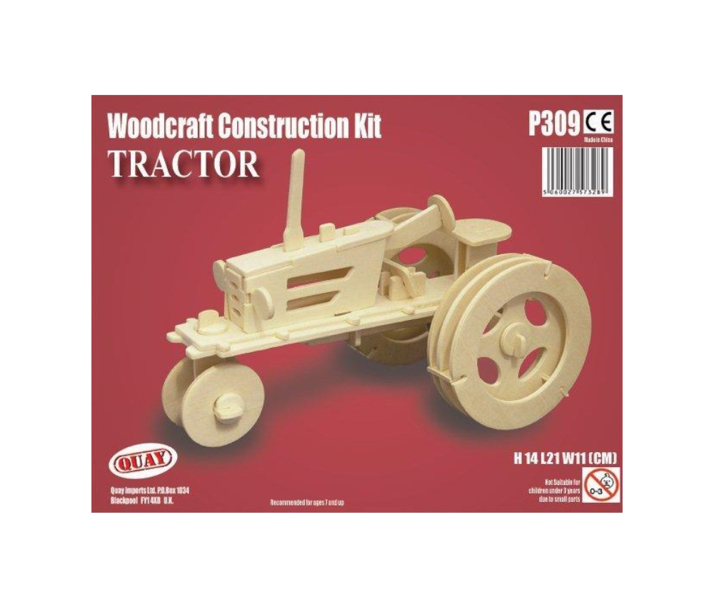 Quay P309 Tractor Woodcraft Construction Kit Wooden Kits