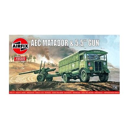 Airfix A01314V AEC Matador & 5.5inch Gun  Plastic Kit