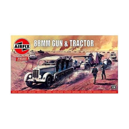 Airfix A02303V 88mm Flak Gun & Tractor Plastic Kit