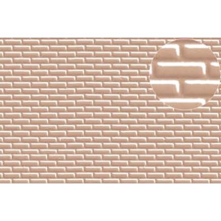 Slaters 0403 4mm Brick Grey Embossed Plasticard