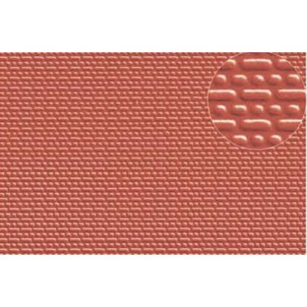 Slaters 0402 2mm English Bond Brick Red Embossed Plasticard
