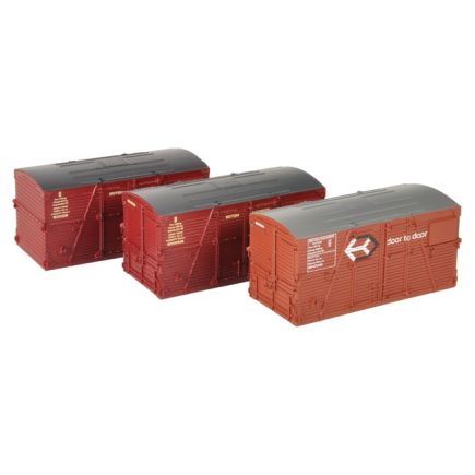 Bachmann 36-004A OO Gauge BD Large Containers BR Bauxite & BR Crimson (x3)