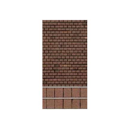 Superquick D4 OO Gauge Red Tiles Building Paper (x6)