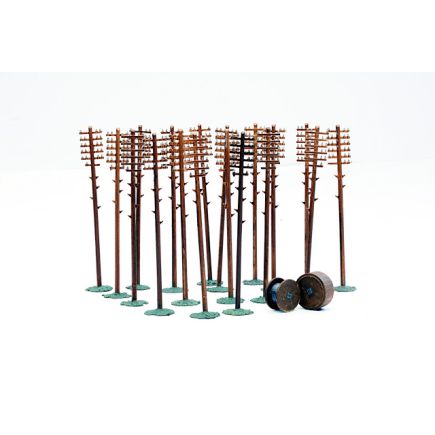 Dapol C024 OO Gauge Telegraph Poles Plastic Kit