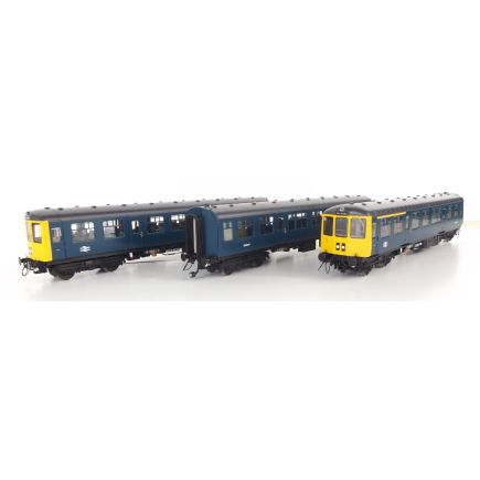 Heljan 1453 OO Gauge Class 104 3 Car DMU BR Blue