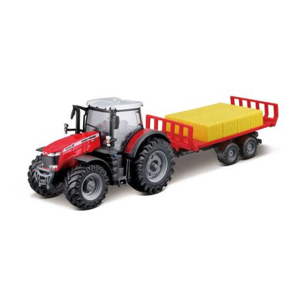 Bburago 18-31675 Massey Ferguson 8740S Tractor & Trailer