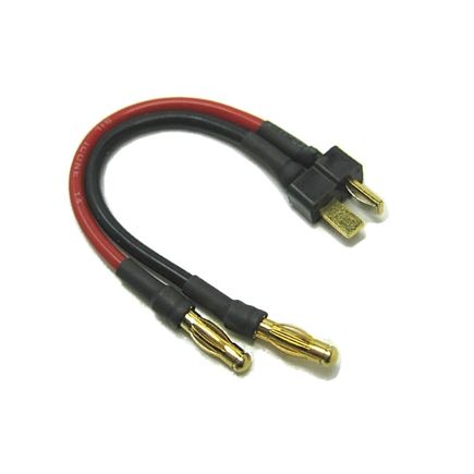 Etronix ET0836 Male Deans to Two 4.0mm Male Connector Adapter
