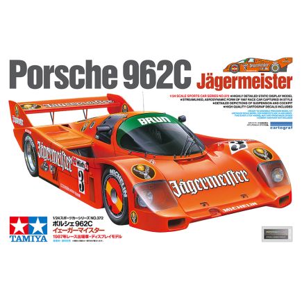 Tamiya 24372 Porsche 962C Jagermeister Livery Plastic Kit