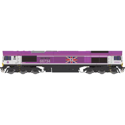 Dapol 2D-066-006 N Gauge Class 66 66734 'Platinum Jubilee' GBRf