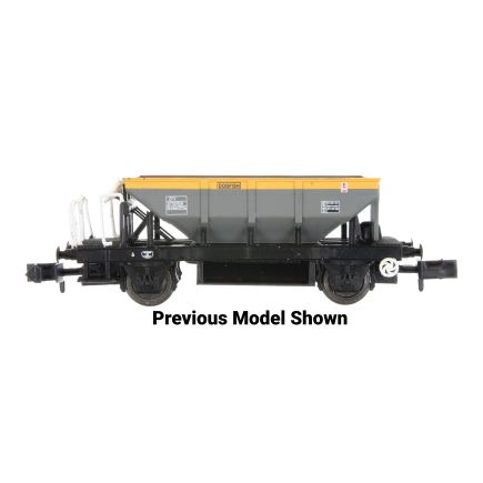Dapol 2F-041-013 N Gauge BR Dogfish Ballast Wagon BR Dutch Grey And Yellow With Mainline Branding DB983192