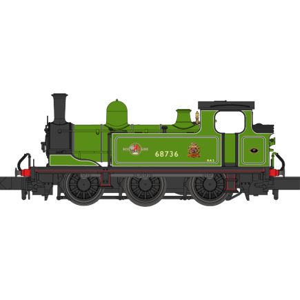 Dapol 2S-022-007 N Gauge LNER J72 0-6-0 68736 BR Apple Green Late Crest