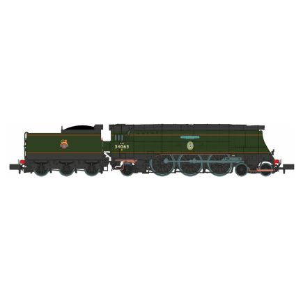 Dapol 2S-034-003 N Gauge SR Battle of Britain 4-6-2 34110 '66 Squadron' BR Green Early Crest