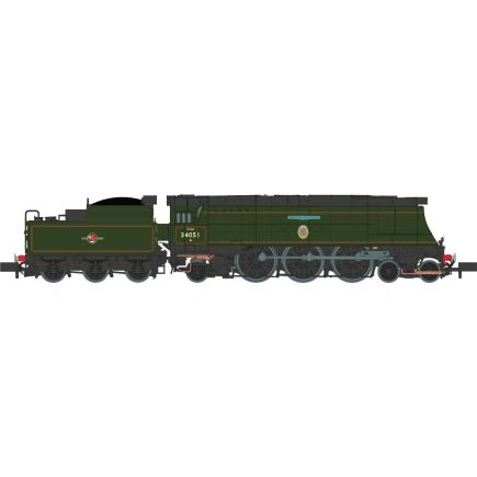 Dapol 2S-034-007 N Gauge SR Battle Of Britain 34051 'Winston Churchill' BR Green Late Crest