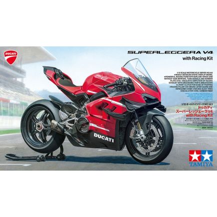 Tamiya 14143 Ducati Superleggera V4 Motorbike With Racing Kit Plastic Kit
