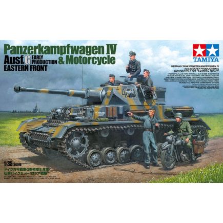 Tamiya 25209 Panzer IV Ausf. G & Motorcycle EF Plastic Kit