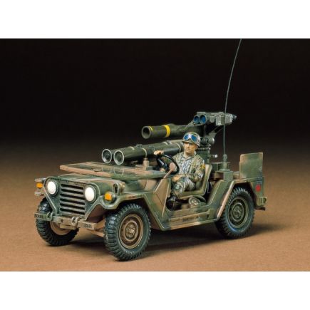 Tamiya 35125 M151-A2 Mutt Utility Truck With Towed Missle Launcher Plastic Kit
