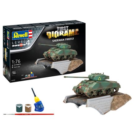 Revell 03299 Sherman Firefly Tank First Diorama Plastic Kit