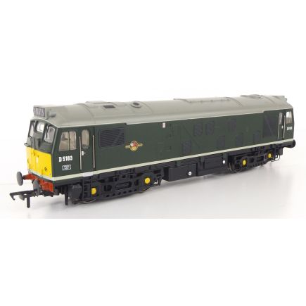 Bachmann 32-330DS-SH OO Gauge Class 25 D5183 BR Green Small Yellow Panels DCC Sound Fitted