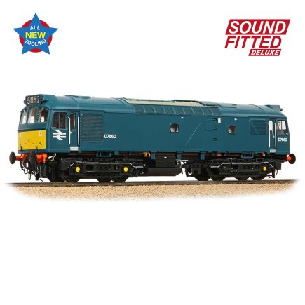 Bachmann 32-333SFX OO Gauge Class 25/3 D7660 BR Blue Small Yellow Panels DCC Sound Fitted Deluxe
