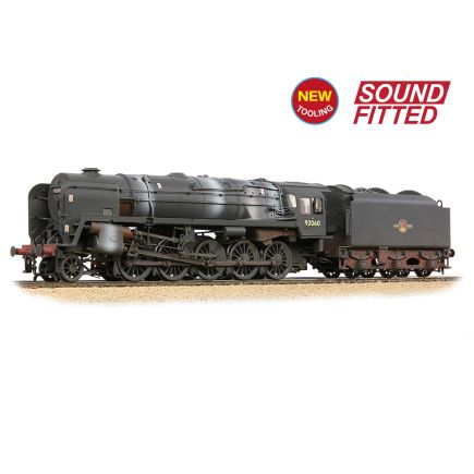 Bachmann 32-862SF OO Gauge BR 9F 2-10-0 92060 Tyne Dock BR Black Late Crest  BR1B Tender Weathered DCC Sound Fitted