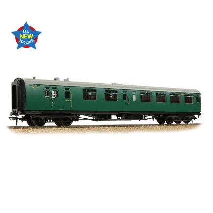 Bachmann 34-760 OO Gauge SR Bulleid Brake Composite Corridor Coach 10 Inch Vents BR (Ex-SR) Malachite Green S6718