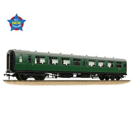 Bachmann 34-826 OO Gauge SR Bulleid Second Open Coach 15 Inch Vents BR (SR) Green S1472S