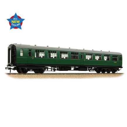 Bachmann 34-826A OO Gauge SR Bulleid Second Open Coach 15 Inch Vents BR (SR) Green S1496S