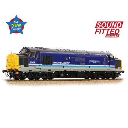 Bachmann 35-338SFX OO Gauge Class 37/4 37414 'Cathays C&W Works 1846-1993' BR Regional Railways DCC Sound Deluxe