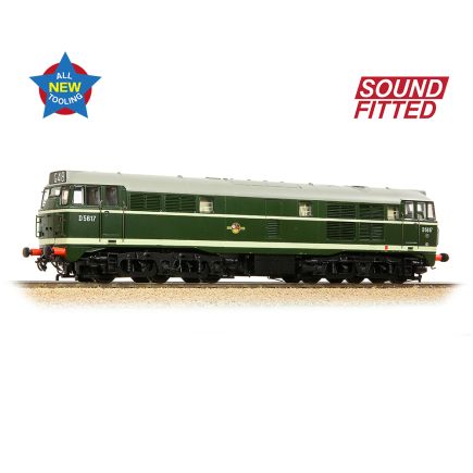 Bachmann 35-801ASF OO Gauge Class 30 D5617 BR Green DCC Sound Fitted