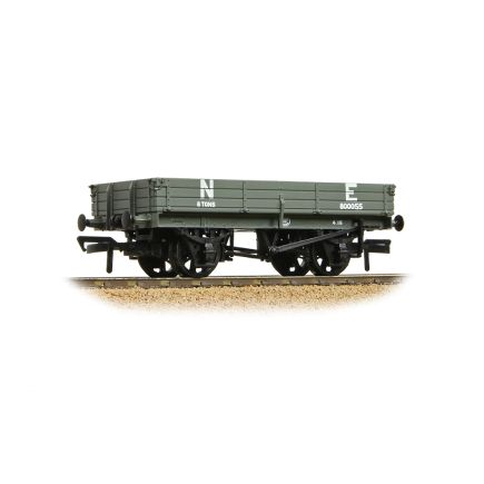 Bachmann 37-944 OO Gauge 3 Plank Wagon North Eastern Railway NE Grey 800055