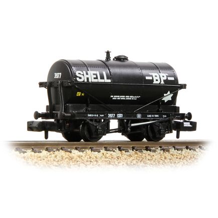 Graham Farish 373-660A N Gauge 14 Ton Tank Wagon Shell/BP Black No.3977