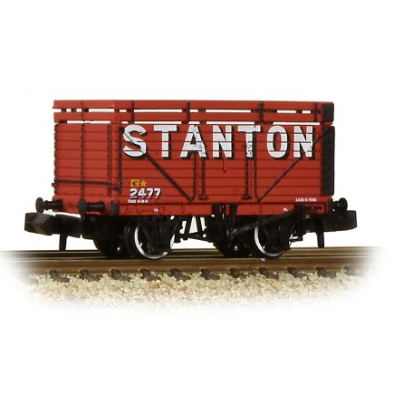 Graham Farish 377-208 N Gauge 8 Plank Wagon Coke Rails 'Stanton' Red