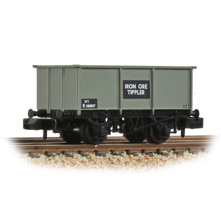 Graham Farish 377-275C N Gauge BR 27 Ton Steel Tippler BR Grey Early 'Iron Ore'