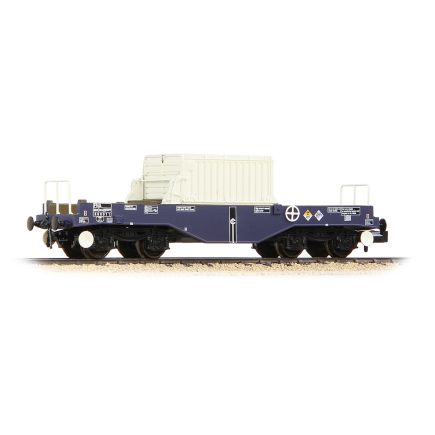 Graham Farish 377-803 N Gauge BR FNA Nuclear Flask Wagon with Flat Floor DRS Blue with Flask
