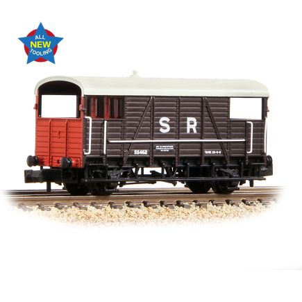 Graham Farish 378-026 N Gauge SECR 25 Ton Dance Hall Brake Van SR Brown 55462