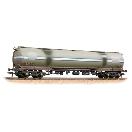 Bachmann 38-109B OO Gauge BR 102T TEA Bogie Tank Wagon Debranded ex-Jet-Conoco Light Grey Weathered PR82678 (ex-136)