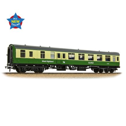 Bachmann 39-806 OO Gauge BR MK1 BSO Brake Second Open Coach BR West Highland Green & Cream SC9312