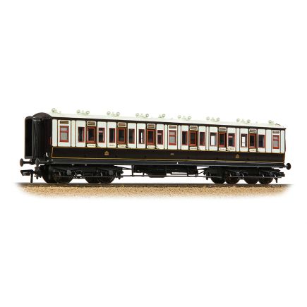 Bachmann 39-860 OO Gauge LNWR 50ft Arc Roof Tri-Composite Corridor Coach LNWR Dark Claret And White No.1082