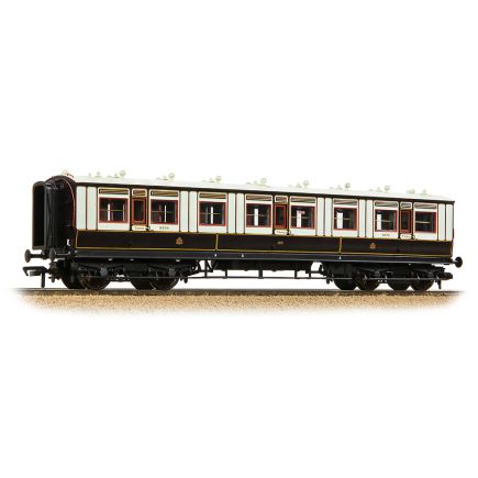 Bachmann 39-870A OO Gauge LNWR 50ft Arc Roof Third Corridor Coach LNWR Dark Claret And White No.2374