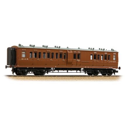 Bachmann 39-881 OO Gauge LNWR 50ft Arc Roof Brake Third Corridor Coach M&GN Brown No. 82001