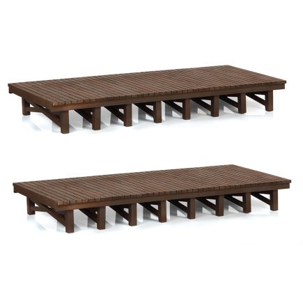 Graham Farish 42-0010 N Gauge Wooden Platforms x2